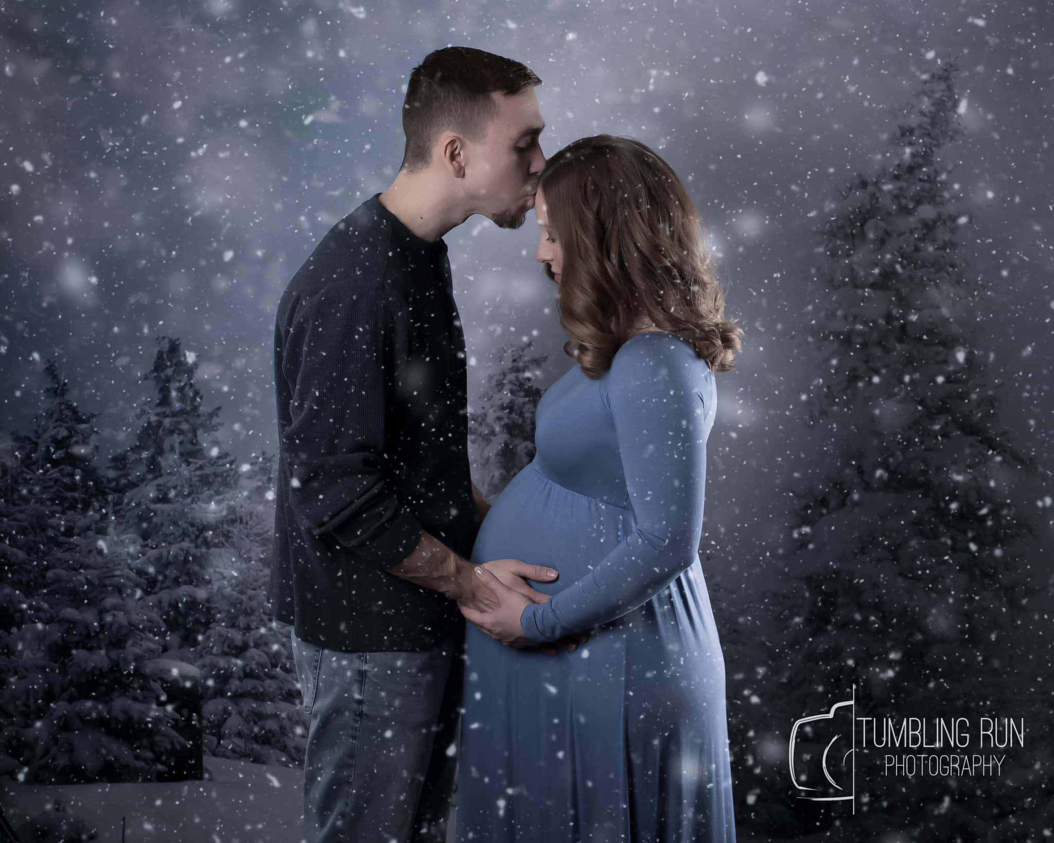 Kate Christmas Winter Wonderland With Trees Backdrop for Photography