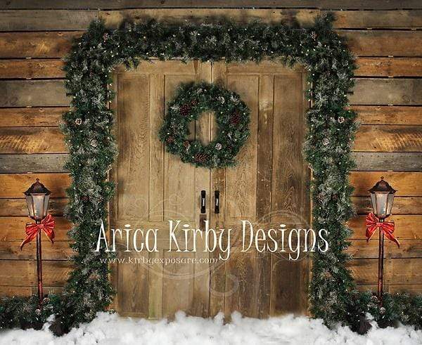 Katebackdrop£ºKate Holiday Door Christmas Wreath Backdrop designed by Arica Kirby