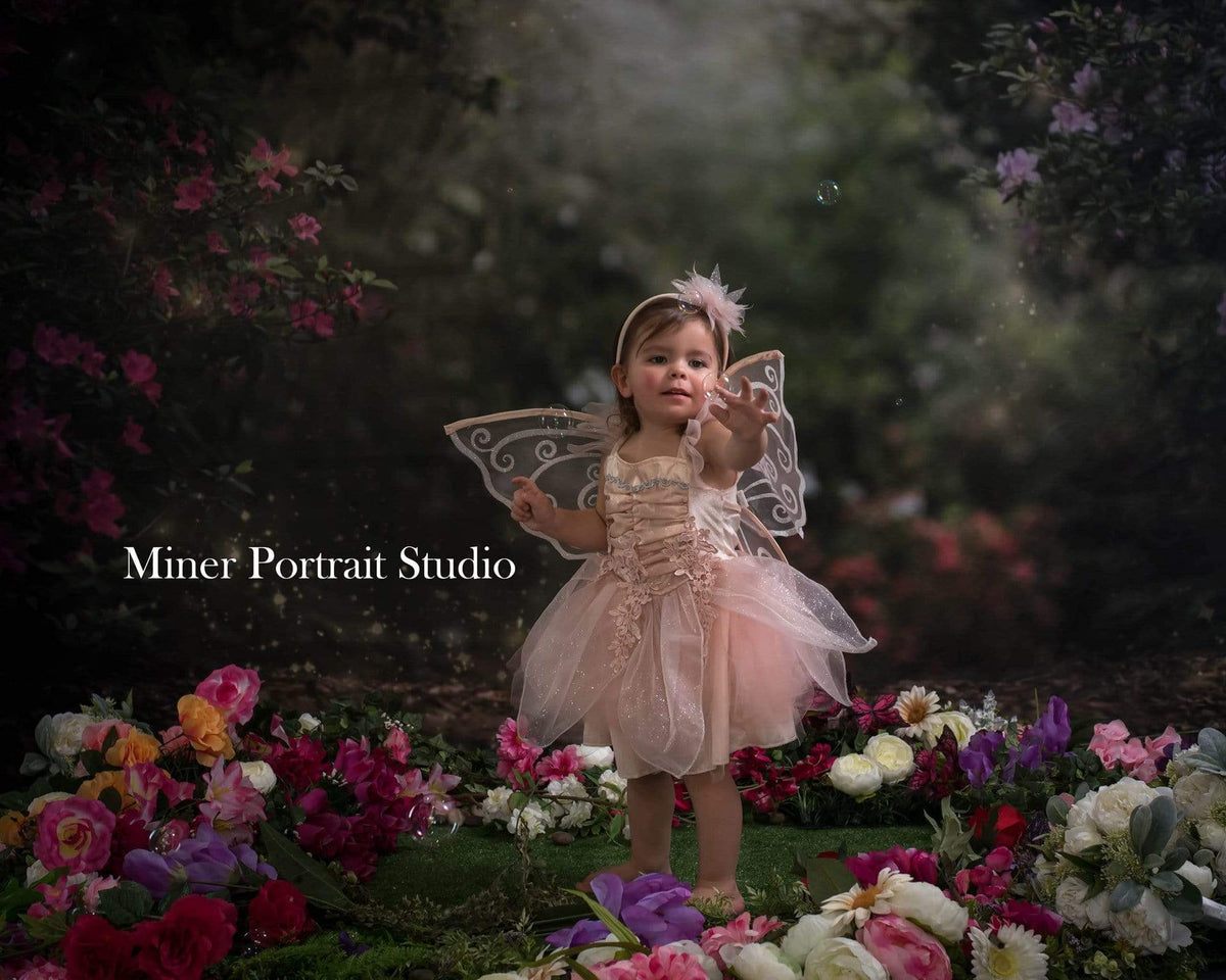 Enchanted Forest Floral Glow Backdrop