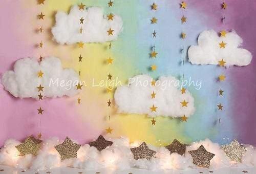 Katebackdrop£ºKate Fantasy Background with Clouds Stars Children Backdrop for Photography Designed by Megan Leigh Photography