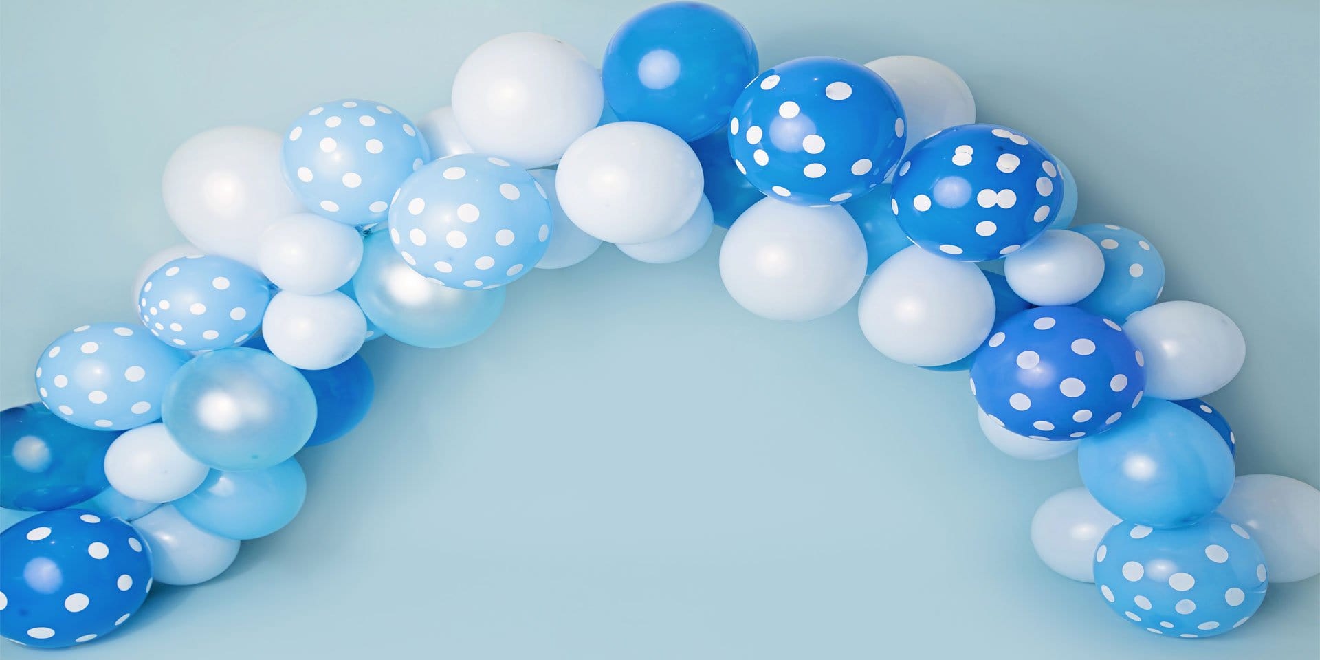 Kate Blue and White Balloons Birthday Children Backdrop for Photography Designed by Kerry Anderson - Kate Backdrop