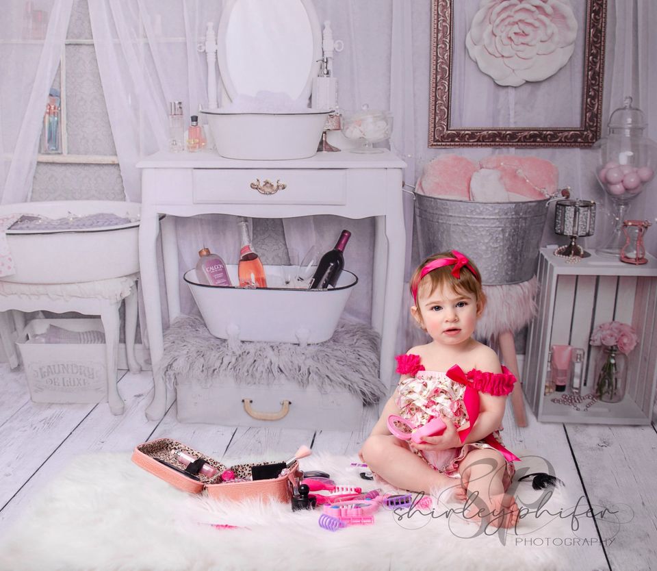 Kate Powder Room Children Backdrop for Photography Designed by Erin Larkins
