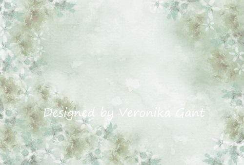 Katebackdrop鎷㈡綖Kate Fine Art Watercolors Green Flowers Abstract Backdrop designed by Veronika Gant