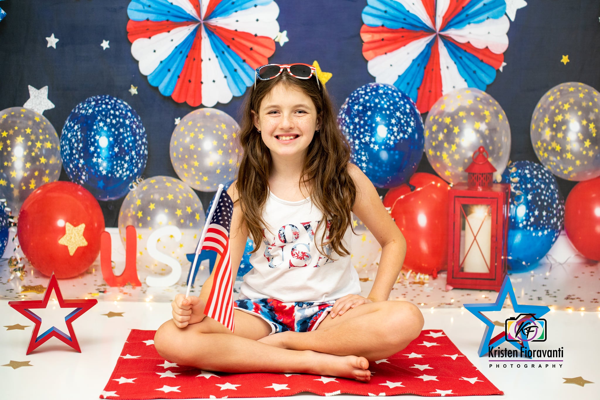 Kate USA Party July of 4th Backdrop for Photography Designed By Erin Larkins