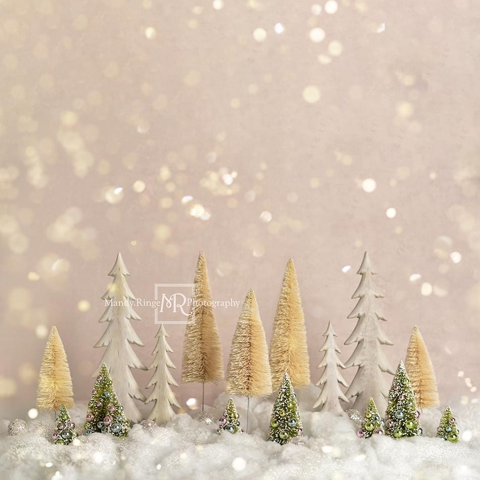 Kate Elegant Christmas Trees with Glitter Backdrop for Photography Designed By Mandy Ringe Photography