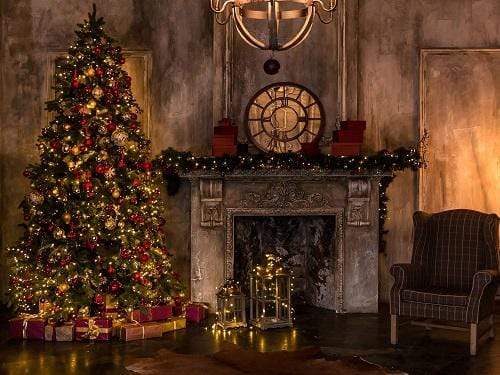 Katebackdrop£ºKate Christmas Trees Dark Room Backdrop Designed By Jerry_Sina