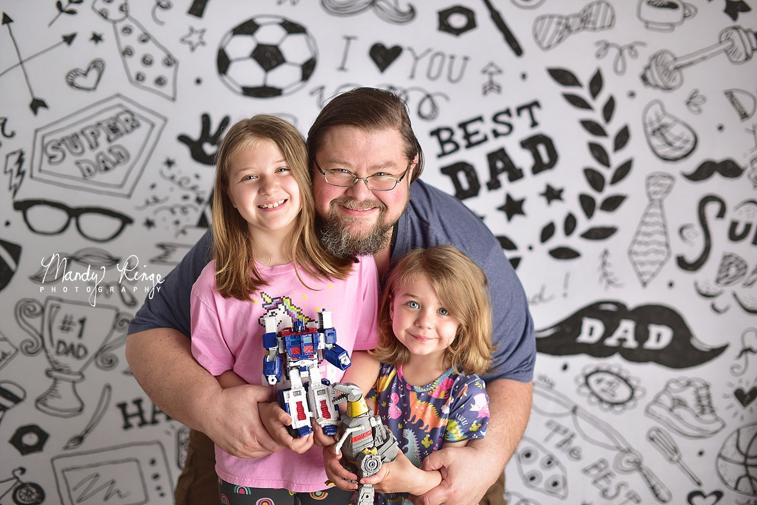 Kate Father's Day Doodles Backdrop Designed by Mandy Ringe Photography