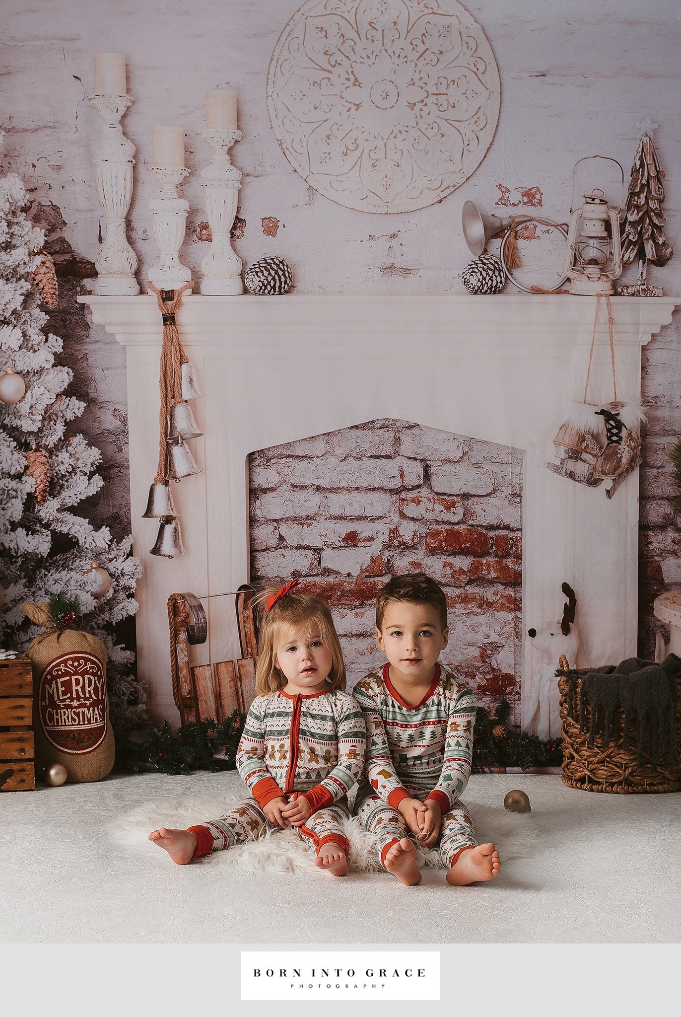Kate Christmas Decorations Brick Room Backdrop Designed By Pine Park Collection