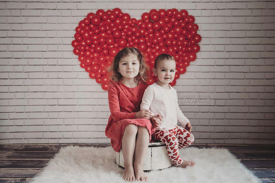 Katebackdrop鎷㈡綖Kate Valentine's Day Love White Wall Backdrop for Photography