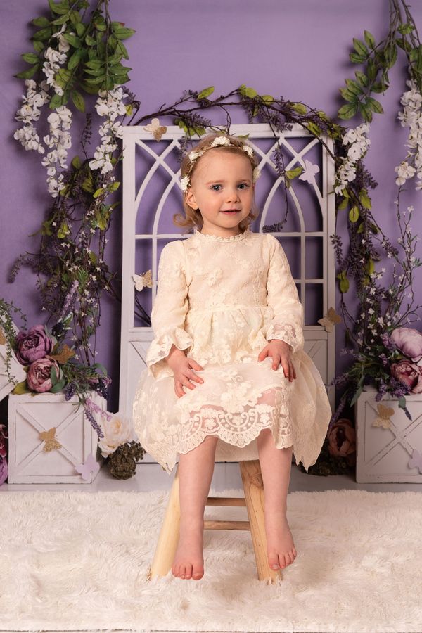 Kate Spring Purple Floral Backdrop Designed by Megan Leigh Photography