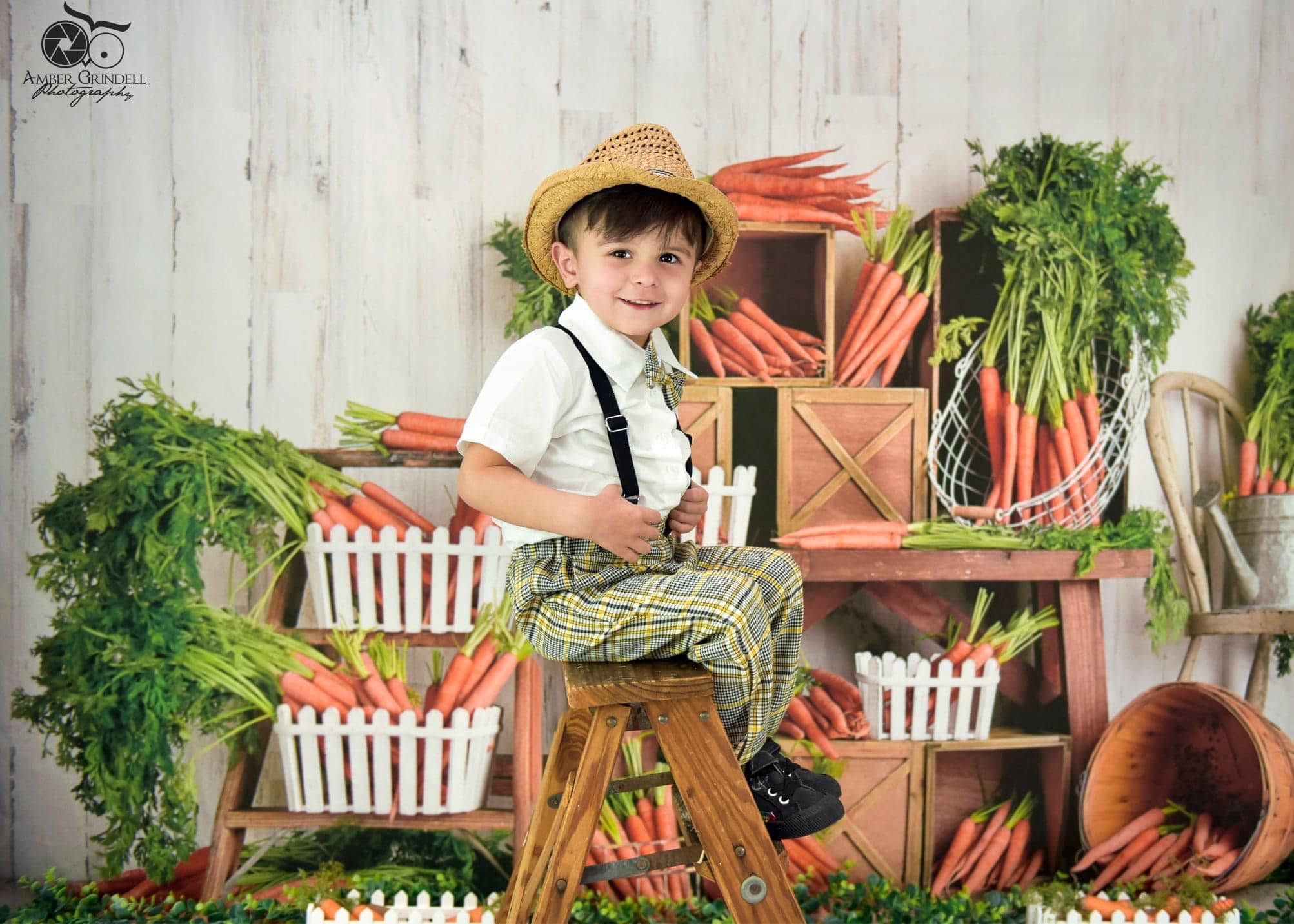 Kate Spring\Easter Carrots Children Backdrop Designed By Mandy Ringe Photography - Kate Backdrop