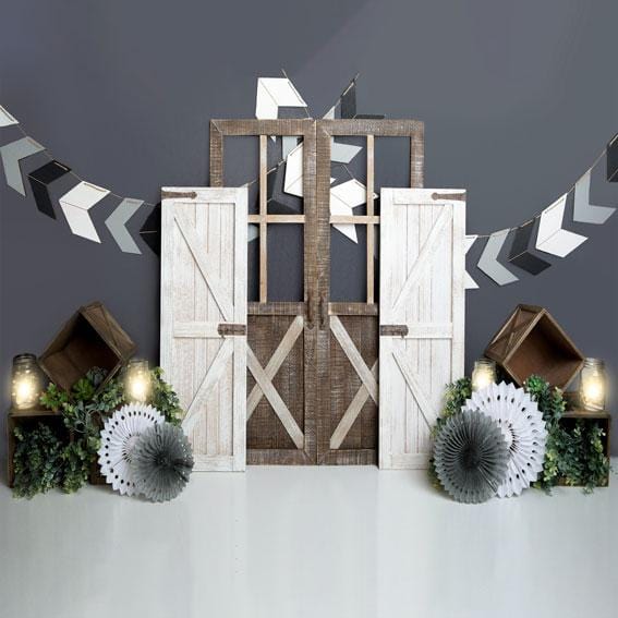 Kate Boy Gray Rustic Children Backdrop Designed by Megan Leigh Photography