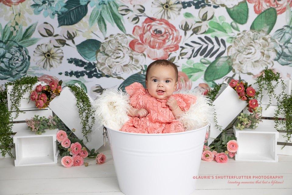 Kate Mixed Floral Backdrop Designed by Megan Leigh Photography