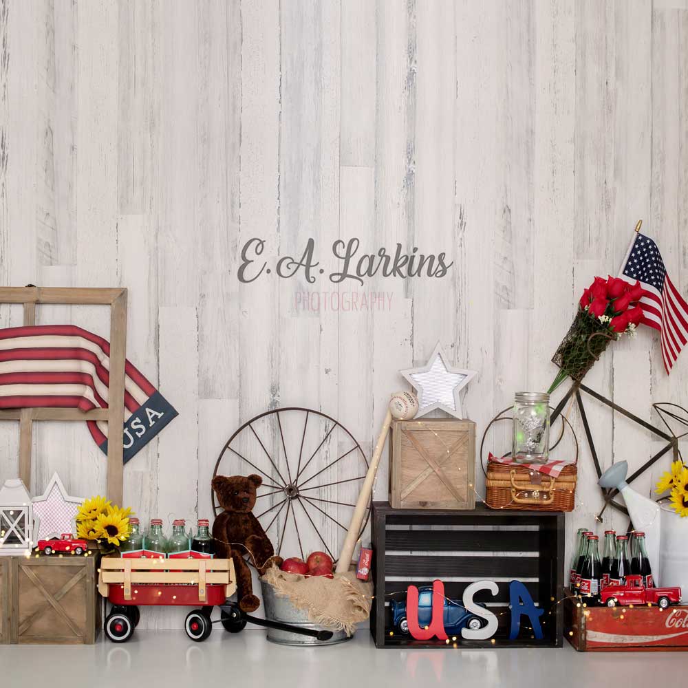 Kate 4th of July American Wlights Backdrop for Photography Designed By Erin Larkins
