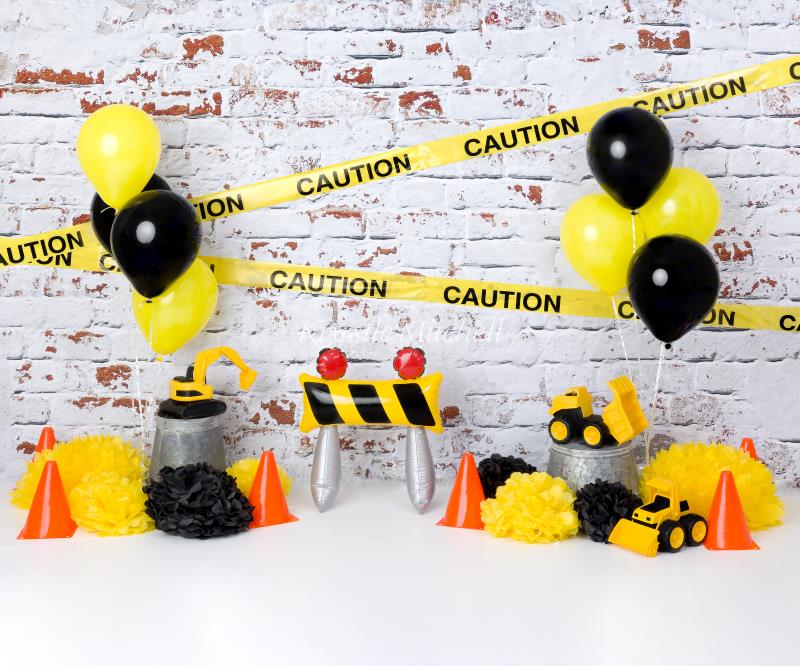 Kate Construction Fun Backdrop Designed By Krystle Mitchell Photography