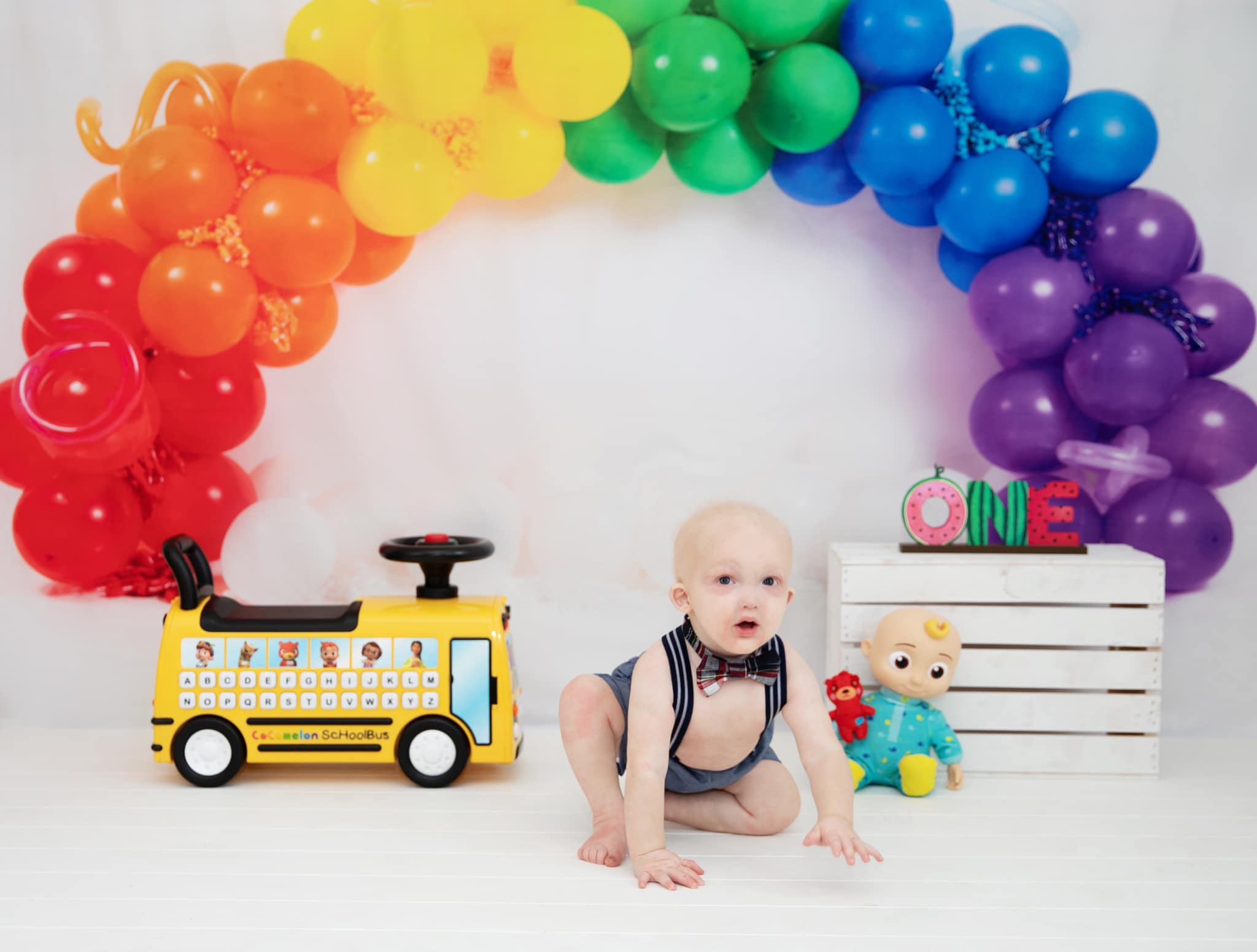 Kate Rainbow Balloon Arch Backdrop Designed by Chrissie Green