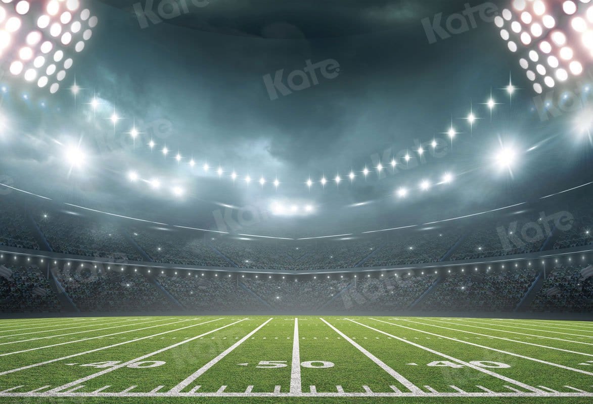 Kate Football Field Night Lights Sport Backdrop for Photography