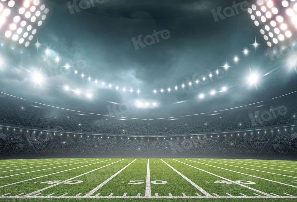 Night Spotlight Football Field Sports Sweep Backdrop