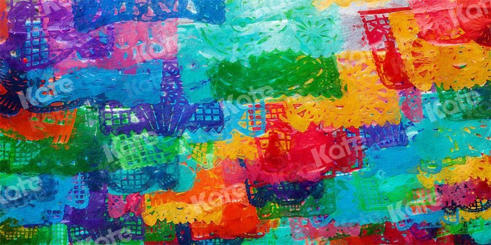 Kate Mexican Fiesta Birthday Party Abstract Backdrop for Photography