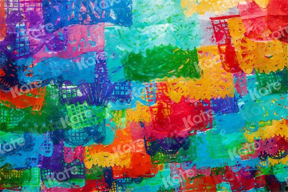 Fiesta Abstract Kate Mexican Fiesta Birthday Party Abstract Backdrop for Photography