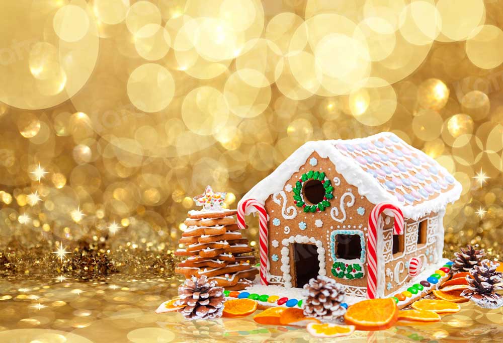 Kate Gingerbread House Christmas Cake Smash Backdrop Hot Cocoa for Photography
