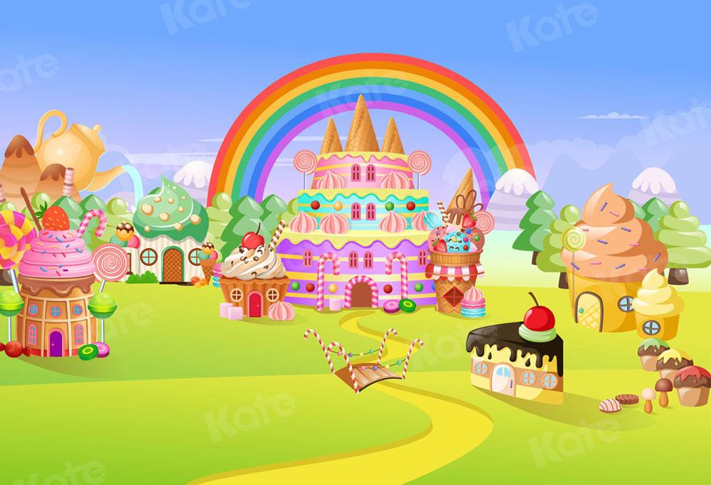 Kate Suger Paradise Rainbow Cake Smash Backdrop for Photography