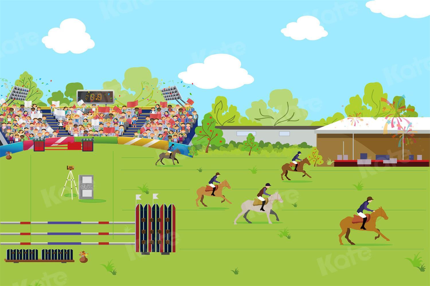 Kate Competition Sport Black And White Block Car Backdrop for Photography - Kate Backdrop