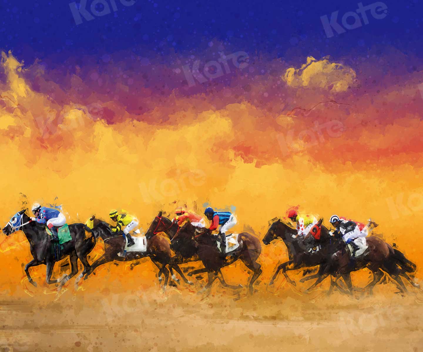 Kate Competition Sport Horserace Abstract Backdrop for Photography