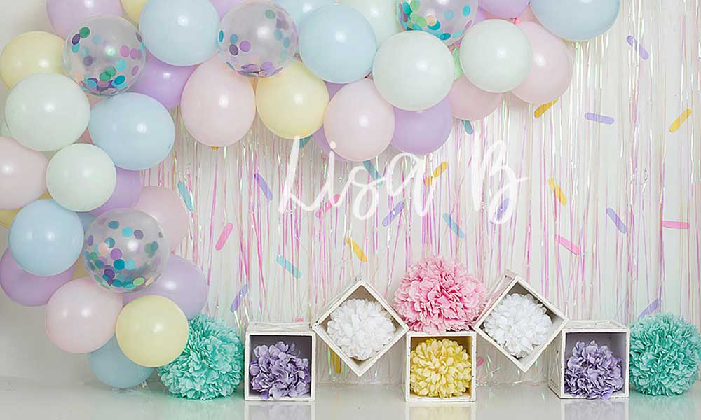 Kate Cake Smash Sprinkles Birthday Children Backdrop for Photography Designed by Lisa B
