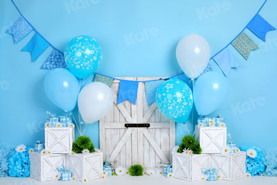 Kate Cake Smash Balloon Birthday Backdrop for Photography