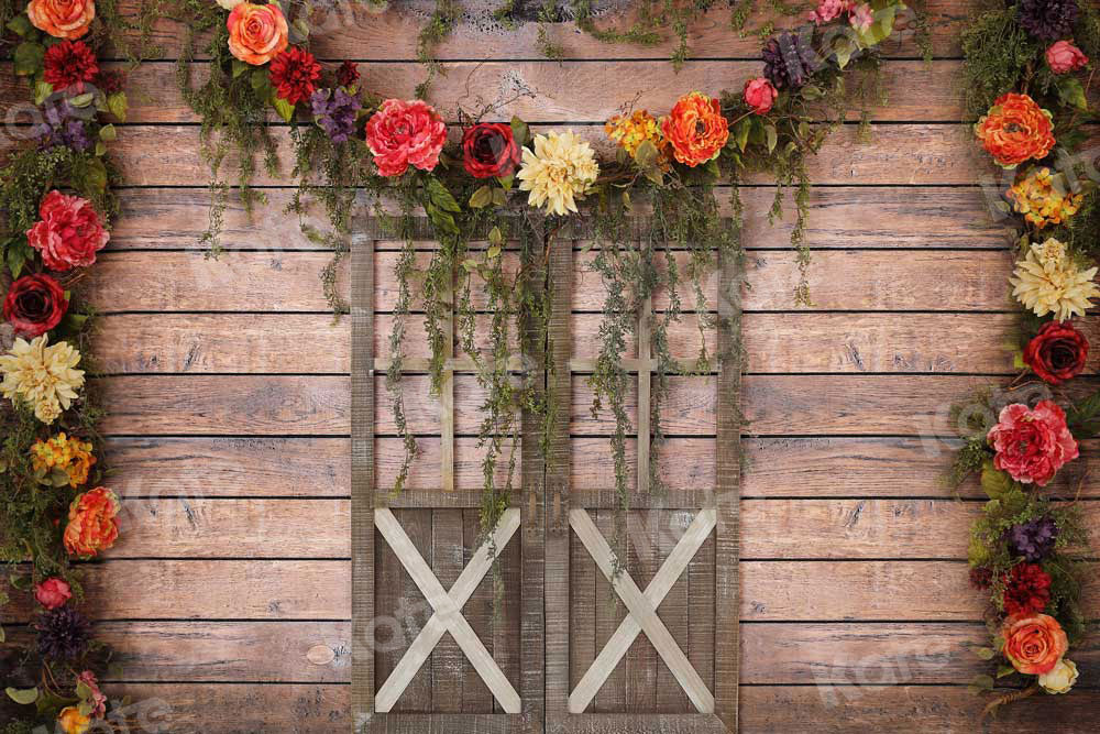 Kate Mother's Day Wood Flower Vine Backdrop for Photography - Kate Backdrop