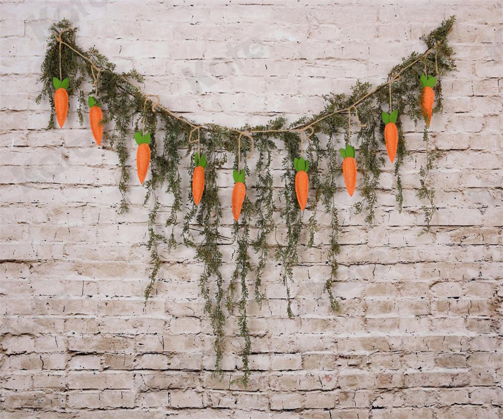 Kate Brick Vine With Carrot Retro Backdrop for Photography