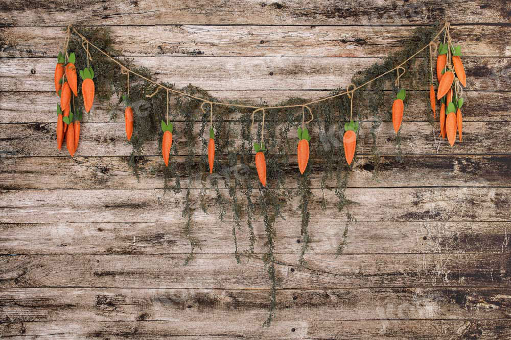 Kate Wood Vine With Carrot Retro Backdrop for Photography