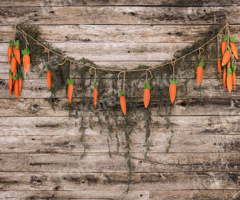 Kate Wood Vine With Carrot Retro Backdrop for Photography