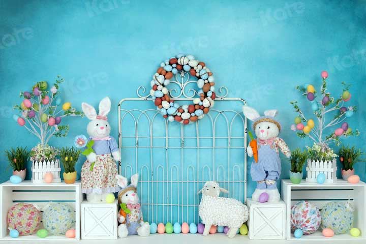 Kate Pet Cake Smash Easter Colorful Eggs Backdrop for Photography