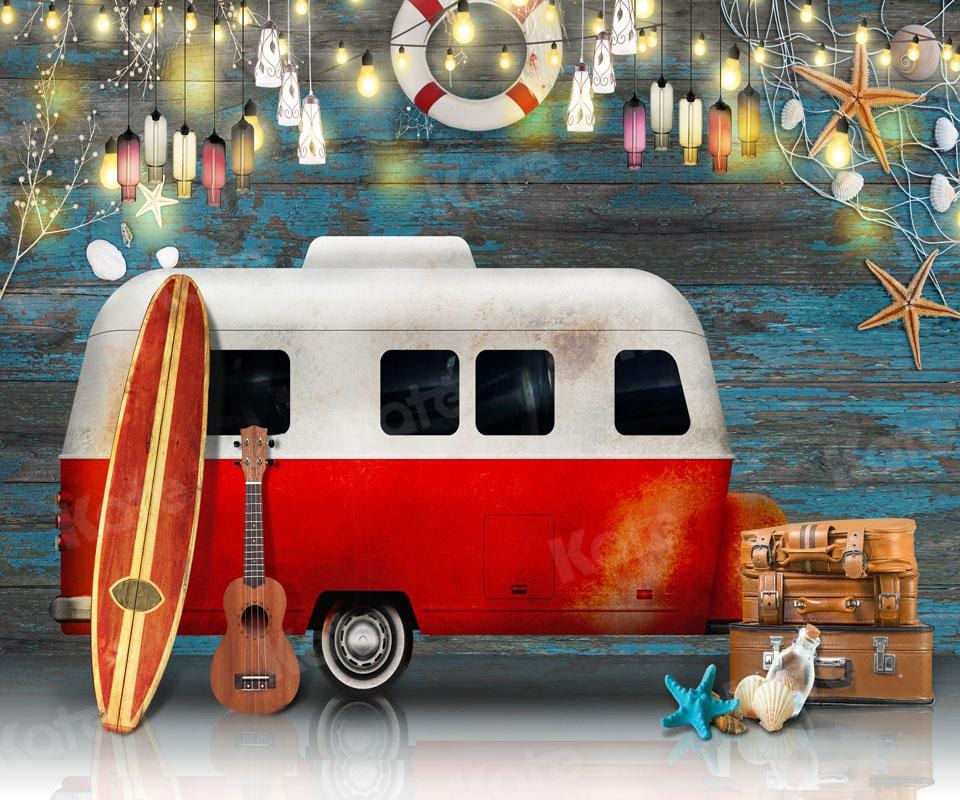 Kate Summer Vacation Truck Backdrop for Photography - Kate Backdrop