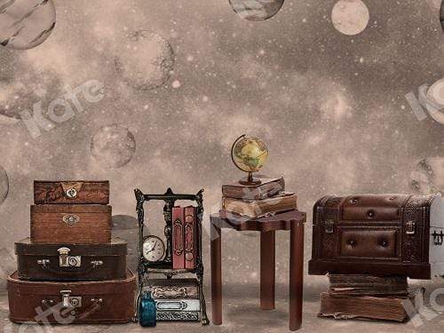 Katebackdrop鎷㈡綖Kate Vintage Suitcase and Book Travel with me Backdrop for Children Designed By Ava Lee