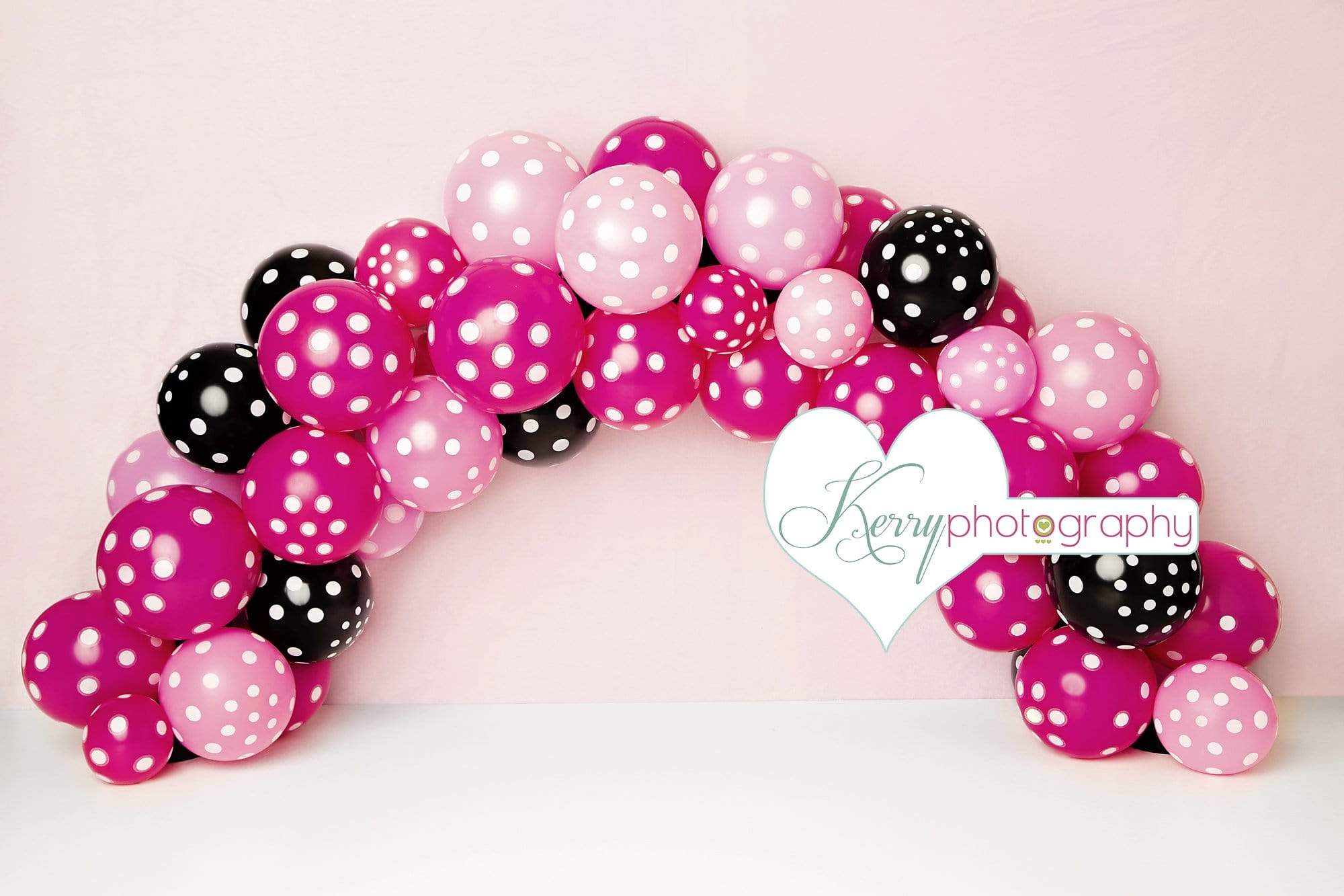 Katebackdrop£ºKate Black Pink Balloons for Children Backdrop for Photography Designed by Kerry Anderson