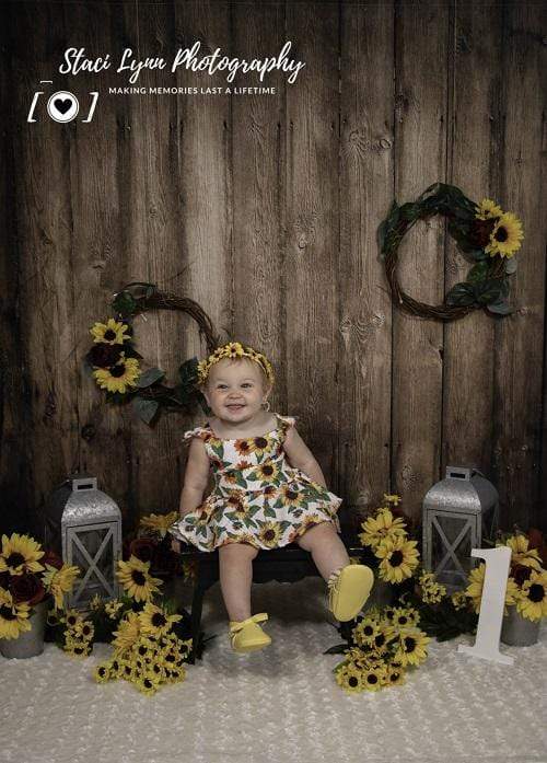 Katebackdrop鎷㈡綖Kate Sunflowers Lanterns Backdrop for Photography Designed By Stacilynnphotography