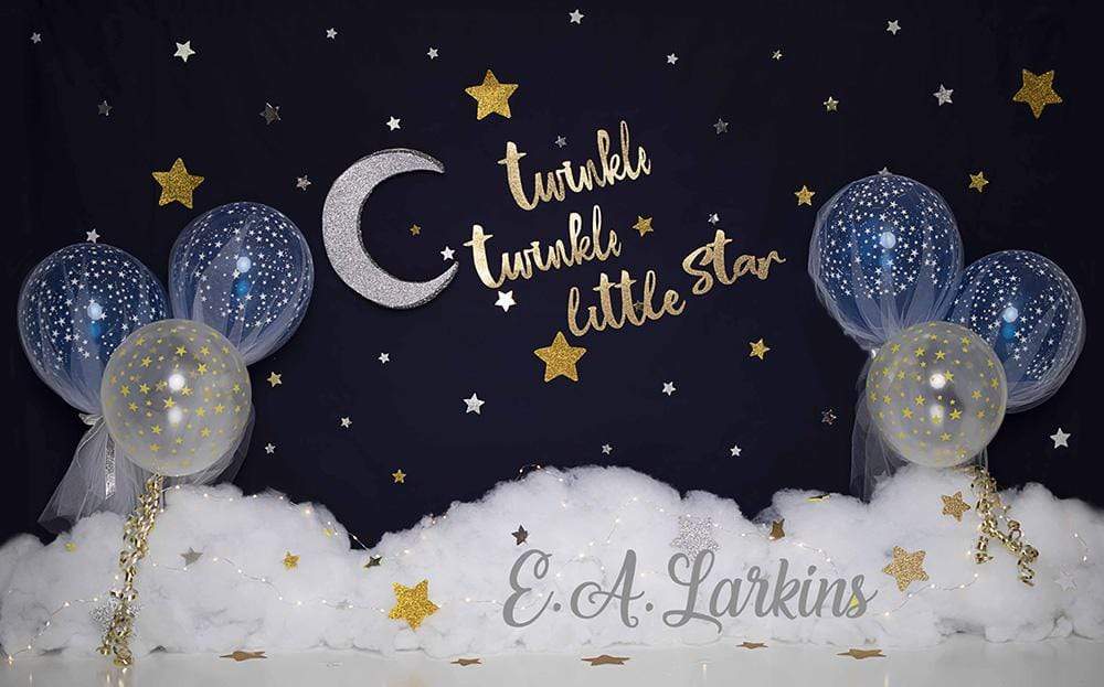 Katebackdrop鎷㈡綖Kate  Twinkle Stars with Balloons Backdrop for Photography Designed By Erin Larkins