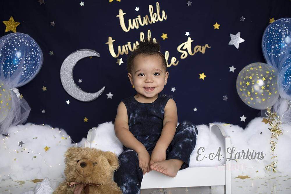Katebackdrop鎷㈡綖Kate  Twinkle Stars with Balloons Backdrop for Photography Designed By Erin Larkins