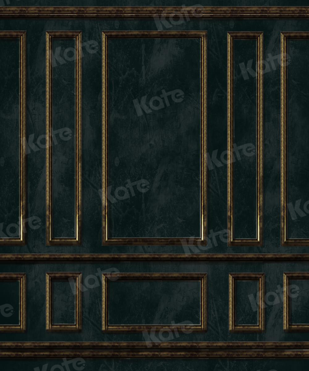 RTS Kate 8.2x8.2ft Elegant Retro Dark Green Wall door Backdrop (U.S. only)