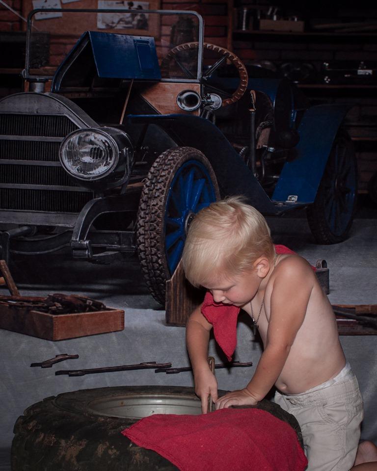 Katebackdrop鎷㈡綖Kate Garage Car Workshop Backdrops for Boy