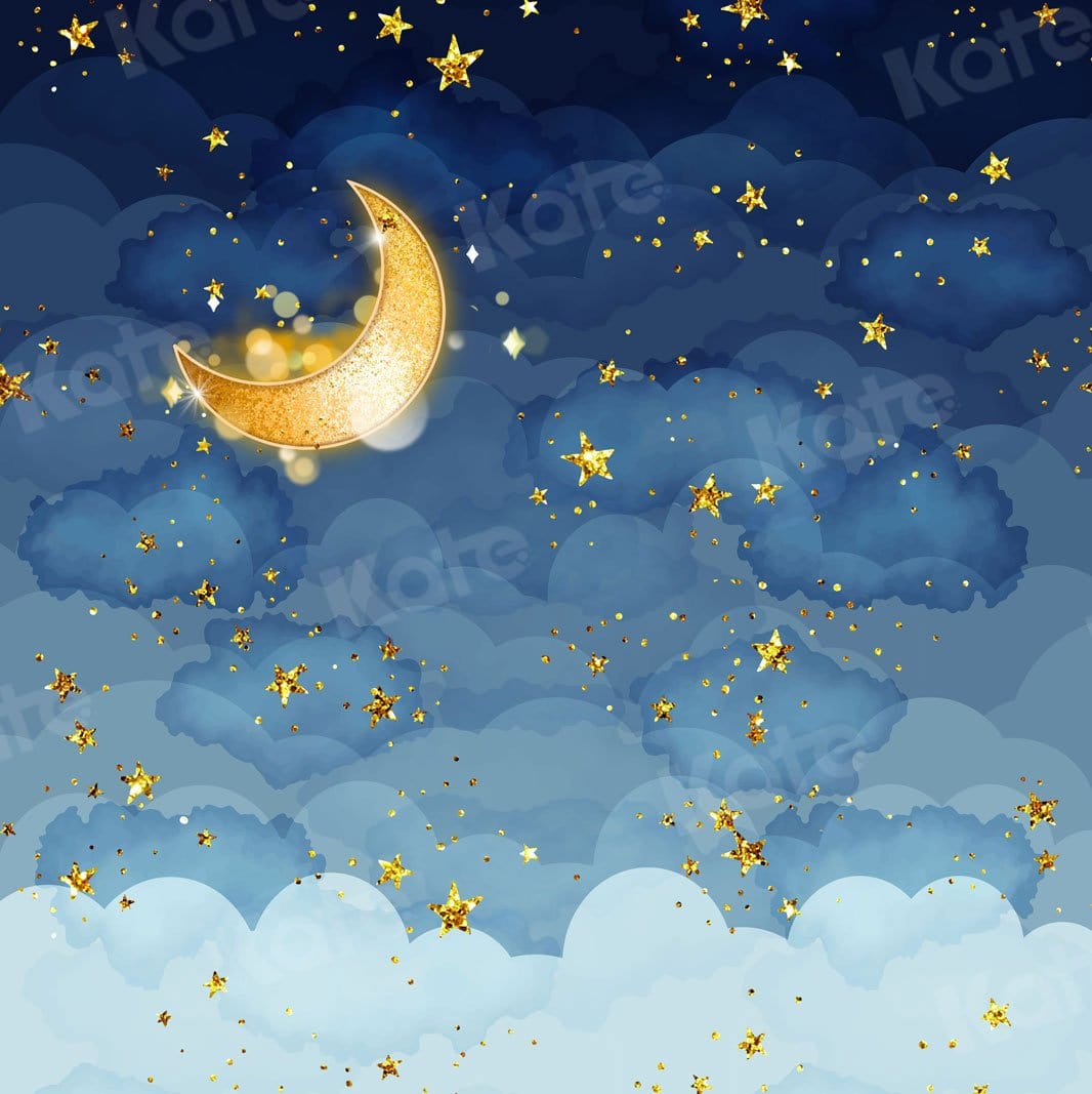 Kate Cake Smash Dream Night with Cloud Moon Backdrop for Photography