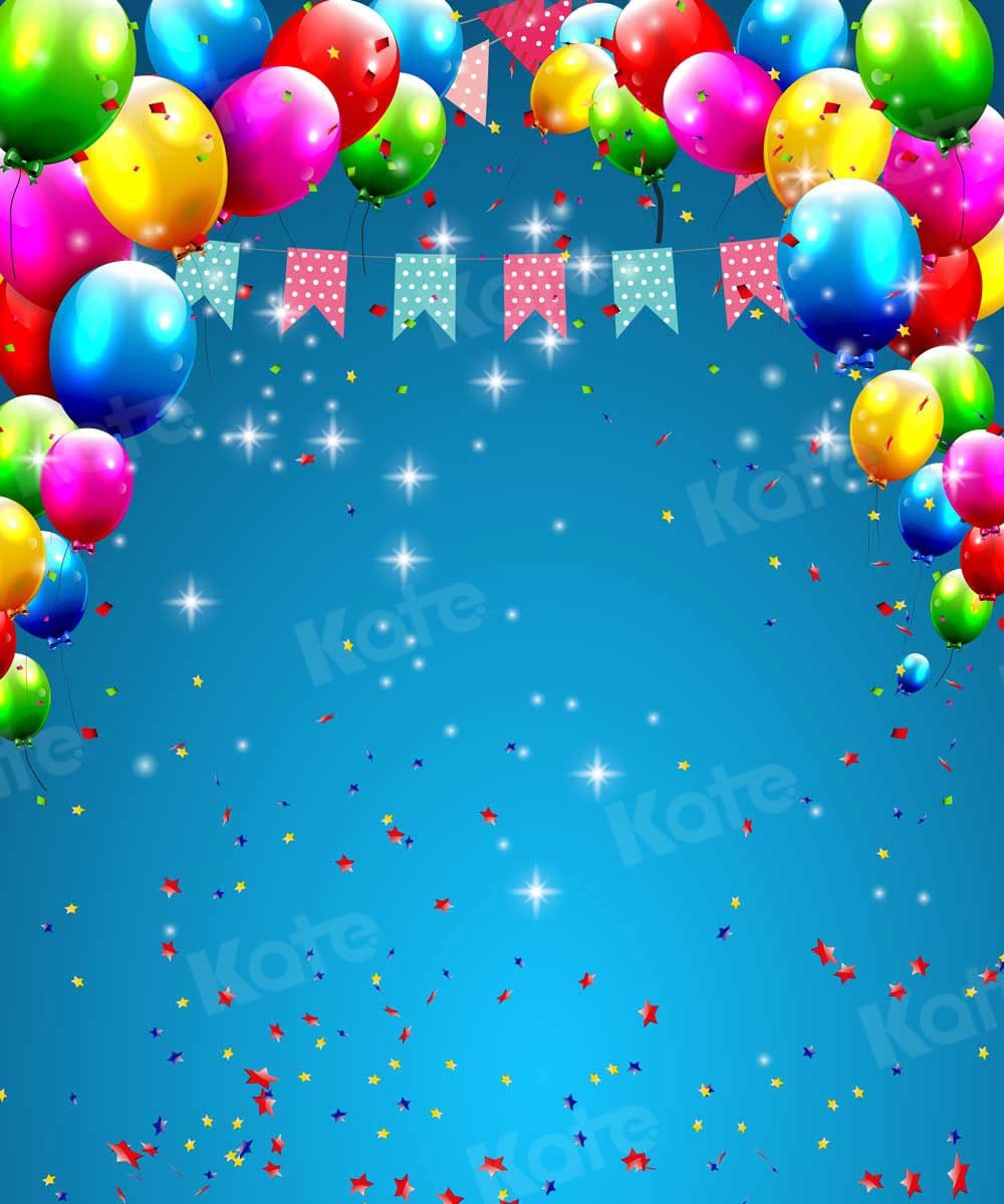 Kate Birthday Cake Smash Star Balloon Backdrop for Photography