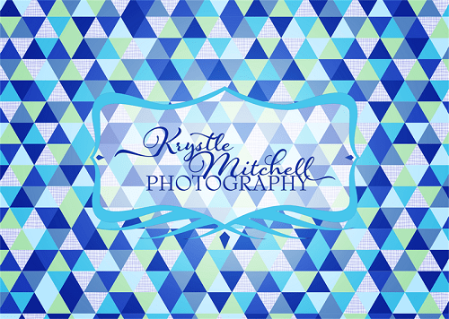 Katebackdrop鎷㈡綖Kate Blue Triangle Seamless Pattern Backdrop Designed By Krystle Mitchell Photography
