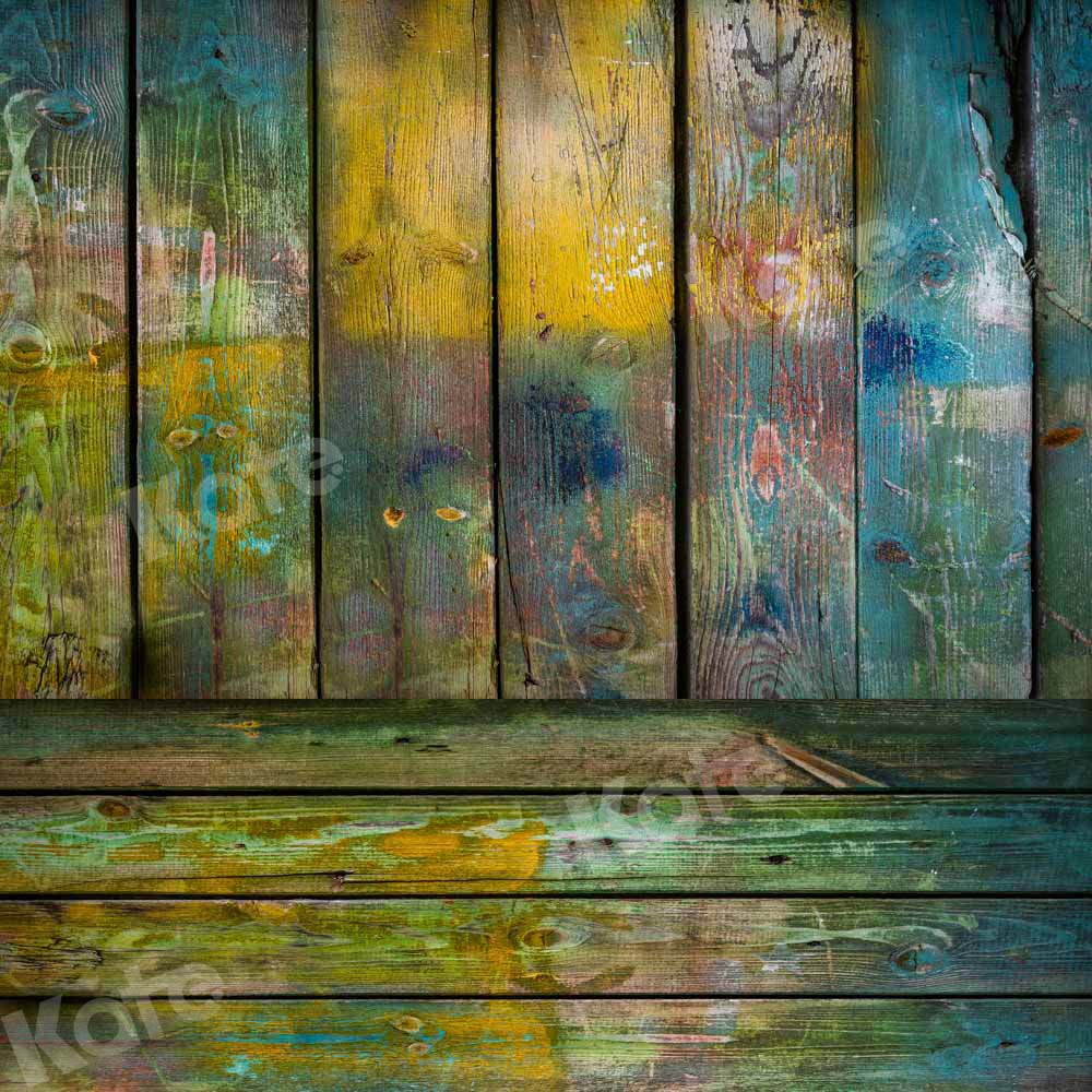 Kate Art Old Wood Backdrop Plank Texture Designed by Chain Photography