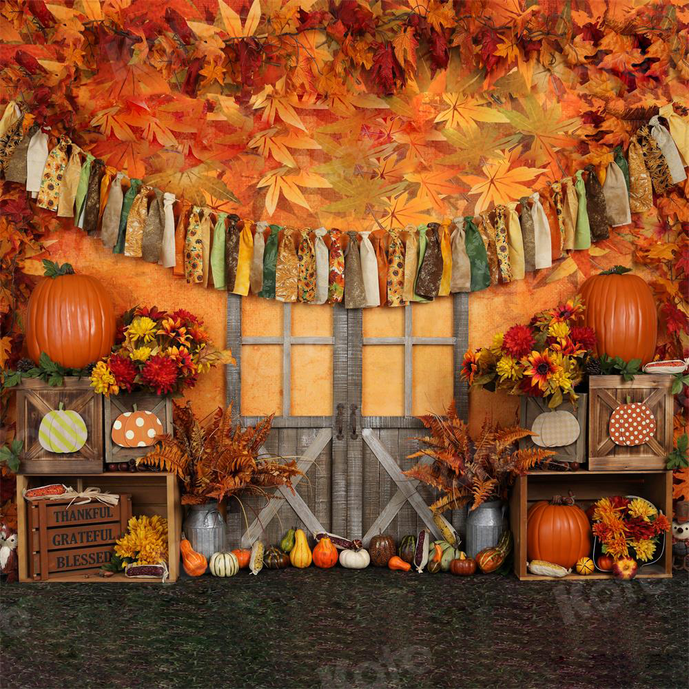 Kate Autumn Harvest Thanksgiving Backdrop for Photography