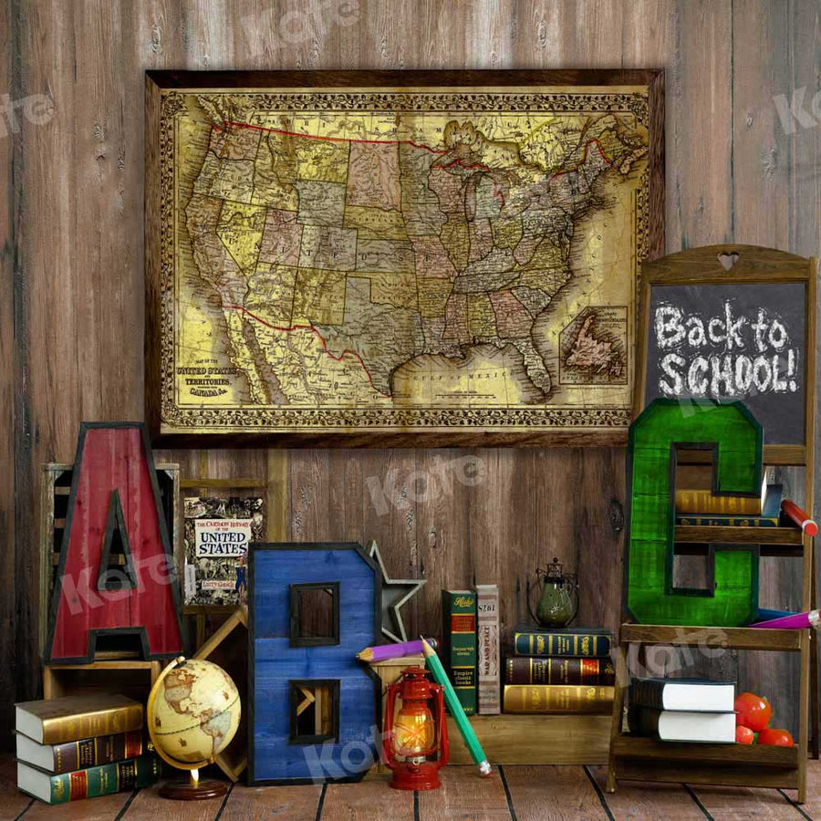 Vintage Classroom Educational Backdrop Scene