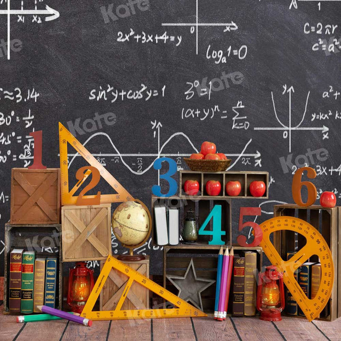 Vintage Classroom Math Chalkboard Backdrop